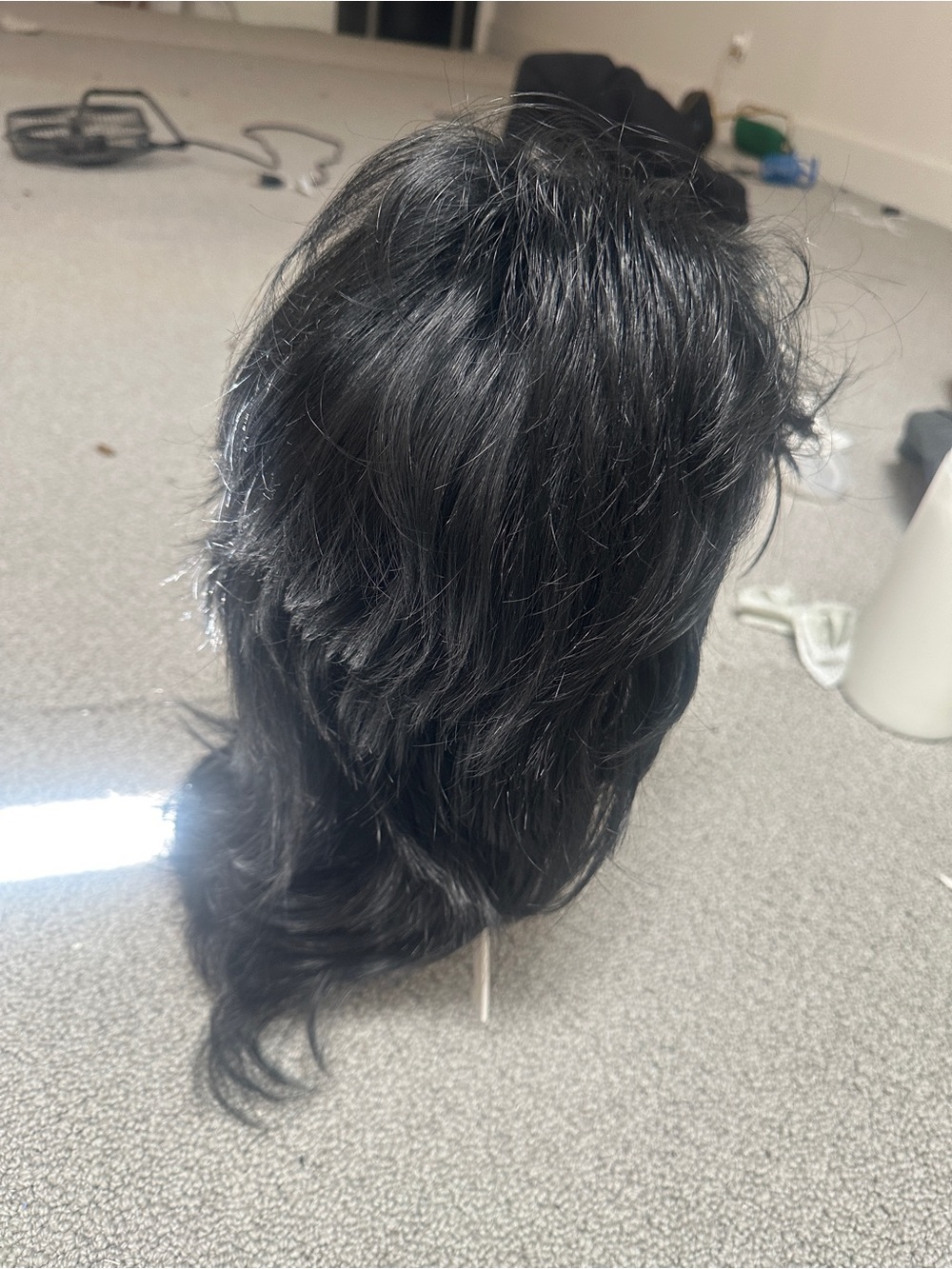 Lydell Long Soft Shaggy Layered Black Wig Classic Cap Full Synthetic Wig
